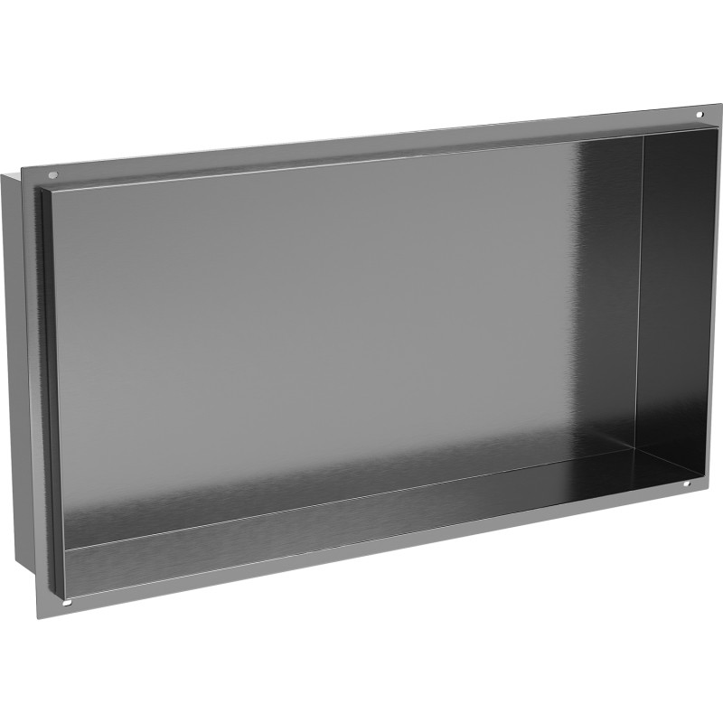 Mexen X-Wall-NR półka wnękowa bez kołnierza 60 x 30 cm, gun gray szczotkowany - 19E1603010