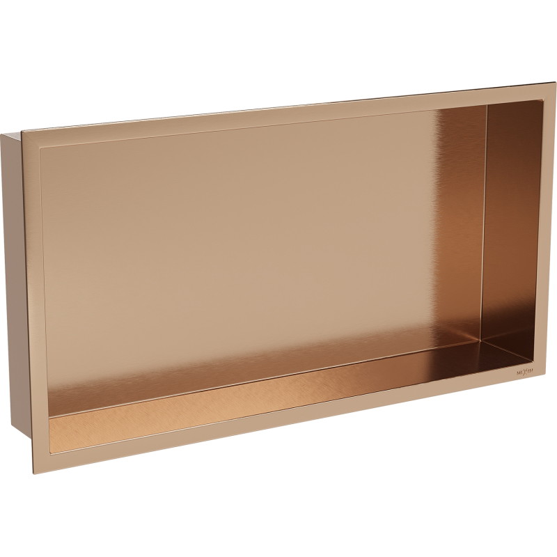 Mexen X-Wall-R półka wnękowa z kołnierzem 60 x 30 cm, miedź szczotkowana - 19C0603010