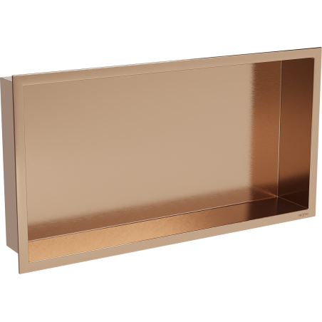 Mexen X-Wall-R półka wnękowa z kołnierzem 60 x 30 cm, miedź szczotkowana - 19C0603010