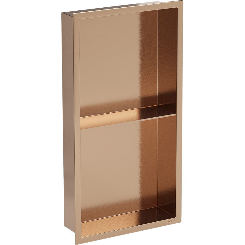 Mexen X-Wall-R półka wnękowa z kołnierzem i półką 60 x 30 cm, miedź szczotkowana - 19C0603010S