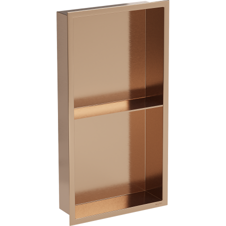 Mexen X-Wall-R półka wnękowa z kołnierzem i półką 60 x 30 cm, miedź szczotkowana - 19C0603010S