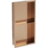 Mexen X-Wall-R półka wnękowa z kołnierzem i półką 60 x 30 cm, miedź szczotkowana - 19C0603010S
