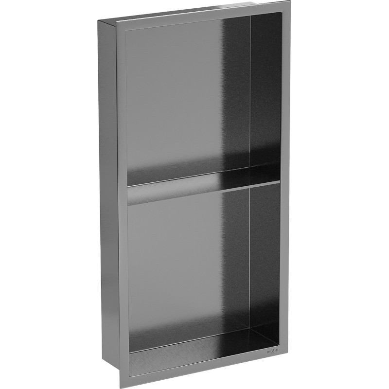 Mexen X-Wall-R półka wnękowa z kołnierzem i półką 60 x 30 cm, gun gray szczotkowany - 19E0603010S