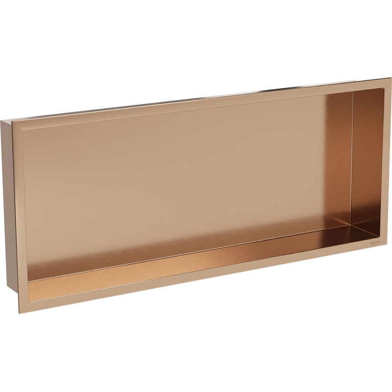 Mexen X-Wall-R półka wnękowa z kołnierzem 75 x 30 cm, miedź szczotkowana - 19C0753010