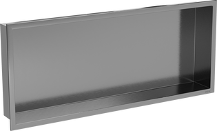 Mexen X-Wall-R półka wnękowa z kołnierzem 75 x 30 cm, gun gray szczotkowany - 19E0753010