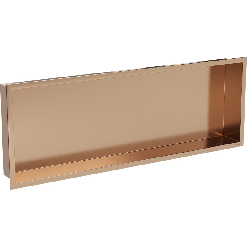 Mexen X-Wall-R półka wnękowa z kołnierzem 90 x 30 cm, miedź szczotkowana - 19C0903010