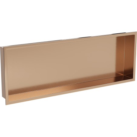 Mexen X-Wall-R półka wnękowa z kołnierzem 90 x 30 cm, miedź szczotkowana - 19C0903010