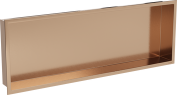 Mexen X-Wall-R półka wnękowa z kołnierzem 90 x 30 cm, miedź szczotkowana - 19C0903010