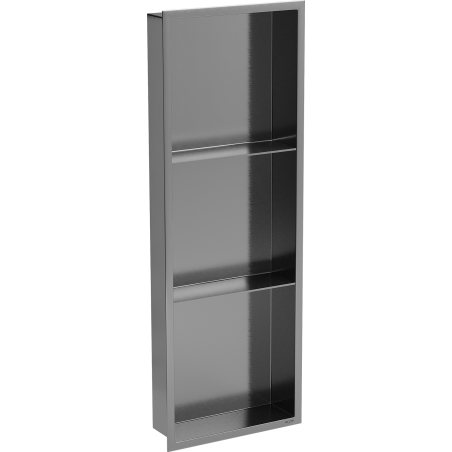 Mexen X-Wall-R półka wnękowa z kołnierzem i półką 90 x 30 cm, gun gray szczotkowany - 19E0903010S