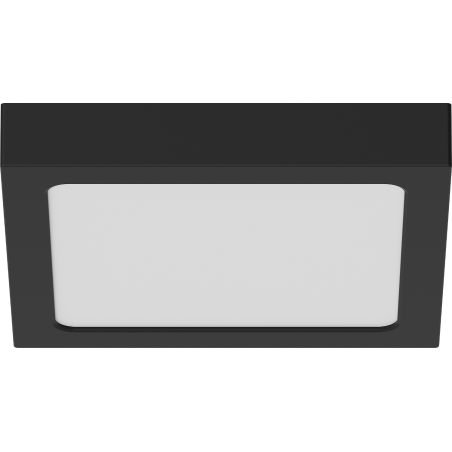 Mexen LDSS plafon sufitowy LED natynkowy 22 x 22 cm, 18W, Zimna - 6500K, 1440 lm, czarny - L213-022-1865-70