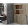 Mexen X-Wall-R półka wnękowa z kołnierzem 75 x 30 cm, miedź szczotkowana - 19C0753010