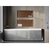 Mexen X-Wall-R półka wnękowa z kołnierzem 75 x 30 cm, miedź szczotkowana - 19C0753010