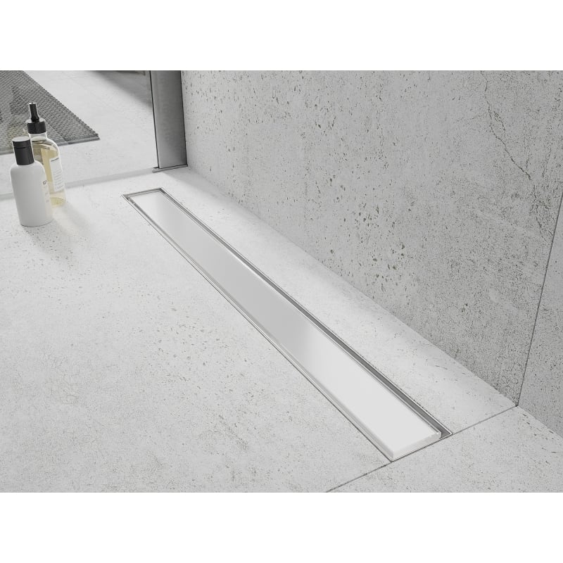 Mexen Flat MGW odpływ liniowy 50 cm, białe szkło - 1027050-15