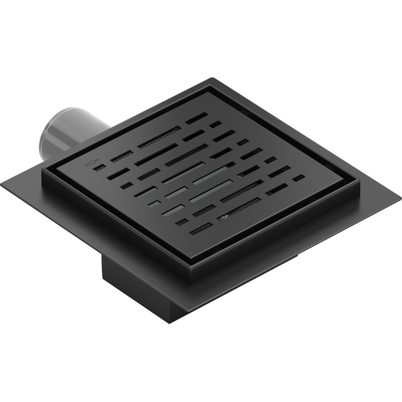 Mexen Flat-Q M01 wpust podłogowy kwadratowy 15 x 15 cm, czarny - 1710315