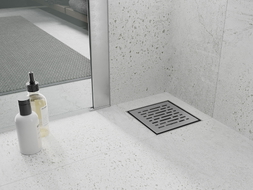 Mexen Flat-Q M01 wpust podłogowy kwadratowy 12 x 12 cm, inox - 1010312