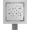 Mexen Flat-Q M12 wpust podłogowy kwadratowy 12 x 12 cm, inox - 1010412