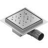 Mexen Flat-Q M12 wpust podłogowy kwadratowy 12 x 12 cm, inox - 1010412