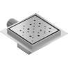 Mexen Flat-Q M12 wpust podłogowy kwadratowy 12 x 12 cm, inox - 1010412