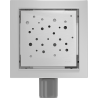 Mexen Flat-Q M12 wpust podłogowy kwadratowy 15 x 15 cm, inox - 1010415