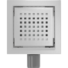 Mexen Flat-Q M08 wpust podłogowy kwadratowy 15 x 15 cm, inox - 1010515