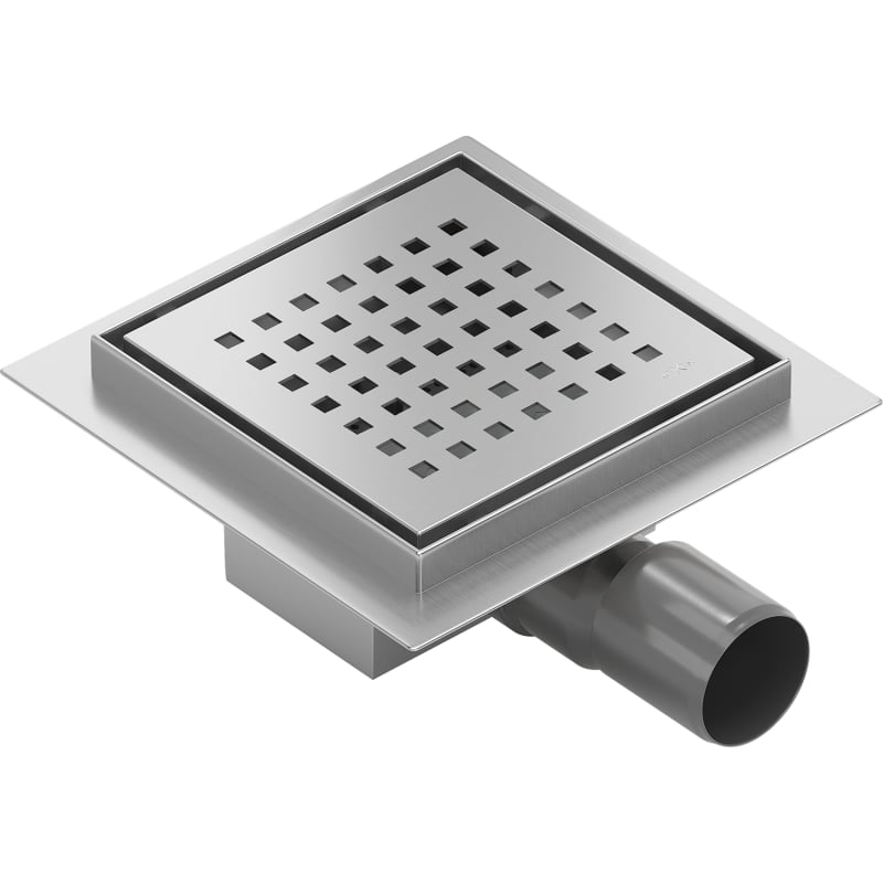Mexen Flat-Q M08 wpust podłogowy kwadratowy 15 x 15 cm, inox - 1010515