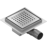 Mexen Flat-Q M08 wpust podłogowy kwadratowy 15 x 15 cm, inox - 1010515