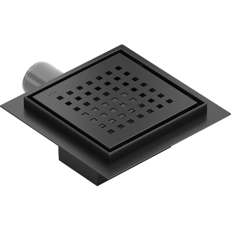 Mexen Flat-Q M08 wpust podłogowy kwadratowy 15 x 15 cm, czarny - 1710515