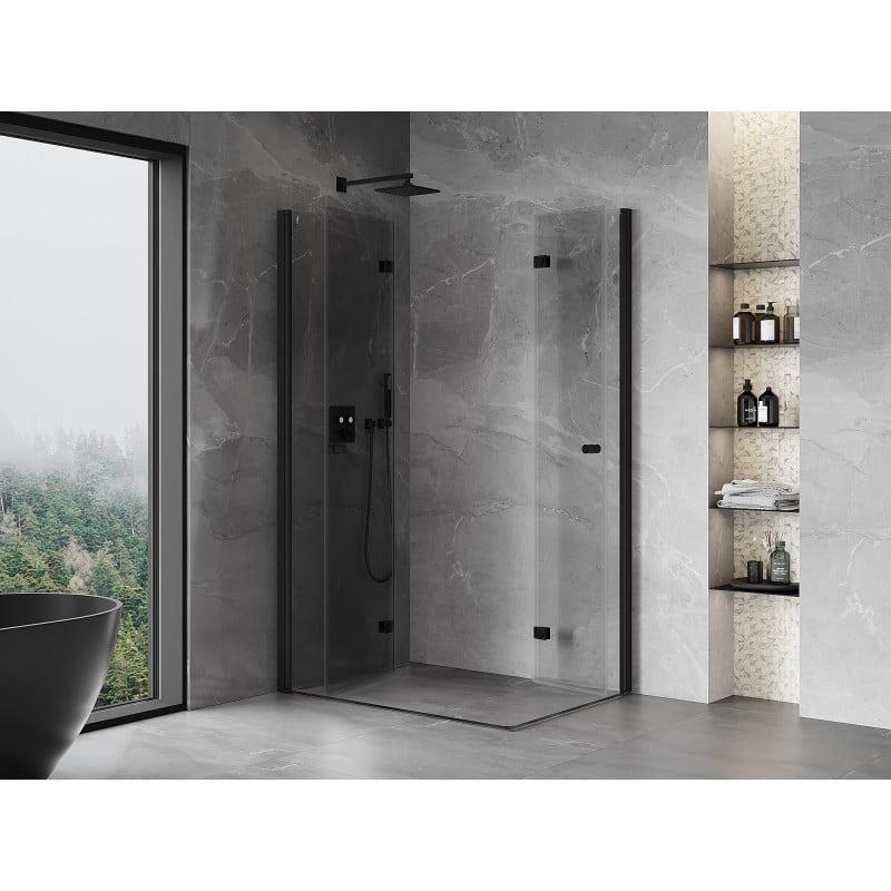 Mexen Mist-F Duo kabina prysznicowa składana lewa 105 x 85 cm, transparent, czarna -  8A6-105L-085P-70-00