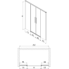 Mexen Rox Duo drzwi prysznicowe rozsuwane 180 cm, transparent, chrom - 8C2-180-002-01-00
