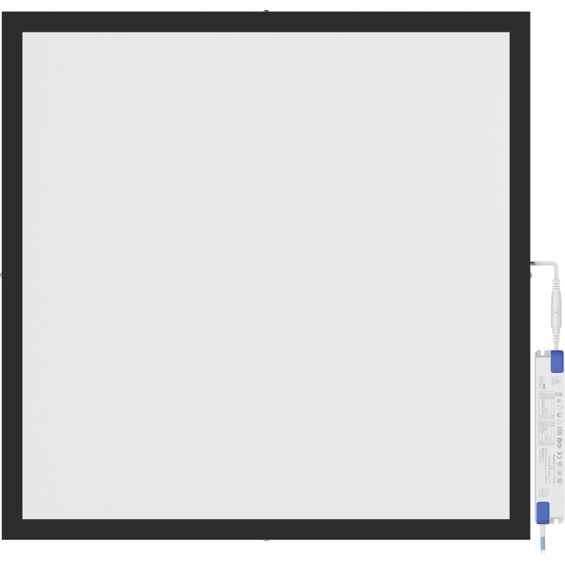Mexen Brill-S panel sufitowy LED natynkowy 60 x 60 cm, 40W, Neutralna - 4000K, 3600 lm, czarny - L205-060-060-4040-70