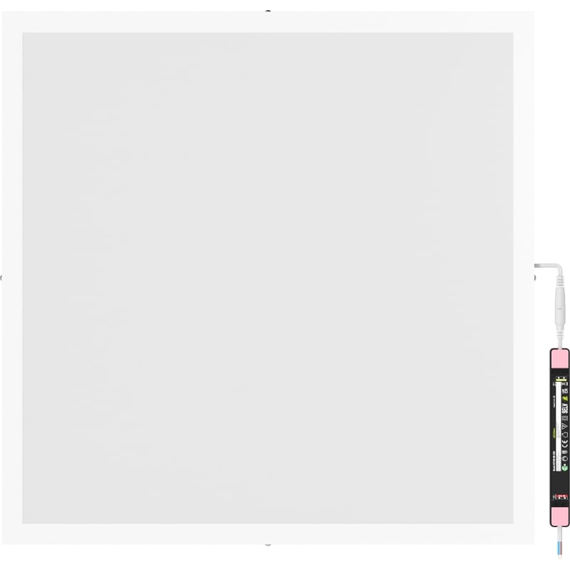 Mexen Brill-S panel sufitowy LED natynkowy 60 x 60 cm, 48W, Neutralna - 4000K, 5280 lm, biały - L206-060-060-4840-20