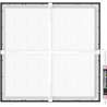 Mexen Brill-S panel sufitowy LED natynkowy 60 x 60 cm, 48W, Neutralna - 4000K, 4800 lm, czarny - L206-060-060-4840-70