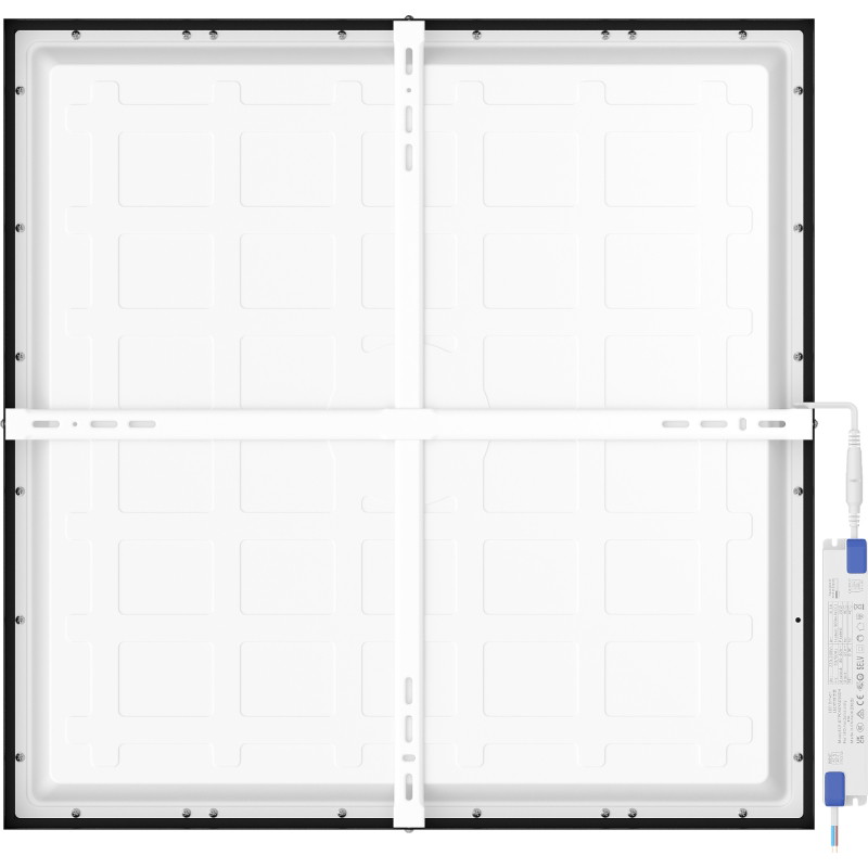 Mexen Brill-S panel sufitowy LED natynkowy 60 x 60 cm, 36W, Neutralna - 4000K, 3960 lm, czarny - L207-060-060-3640-70