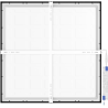 Mexen Brill-S panel sufitowy LED natynkowy 60 x 60 cm, 36W, Neutralna - 4000K, 3960 lm, czarny - L207-060-060-3640-70