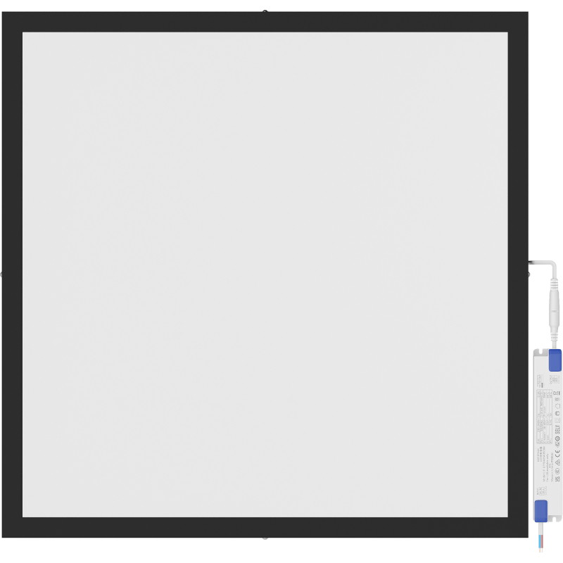 Mexen Brill-S panel sufitowy LED natynkowy 60 x 60 cm, 36W, Neutralna - 4000K, 3960 lm, czarny - L207-060-060-3640-70