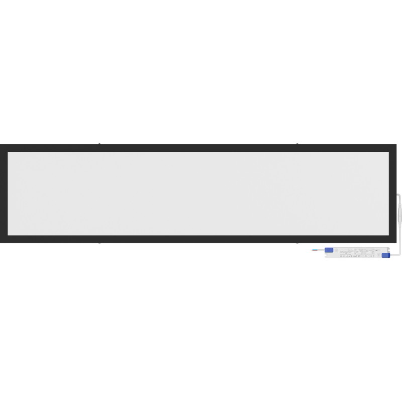 Mexen Brill-S panel sufitowy LED natynkowy 120 x 30 cm, 36W, Neutralna - 4000K, 3960 lm, czarny - L207-120-030-3640-70