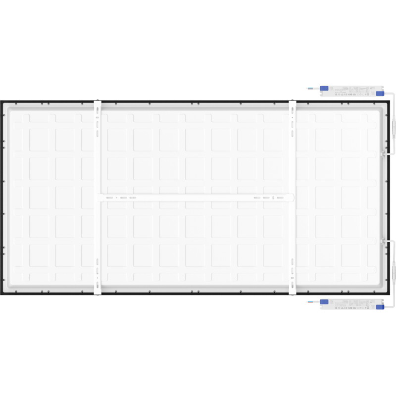 Mexen Brill-S panel sufitowy LED natynkowy 120 x 60 cm, 60W, Neutralna - 4000K, 6600 lm, czarny - L207-120-060-6040-70
