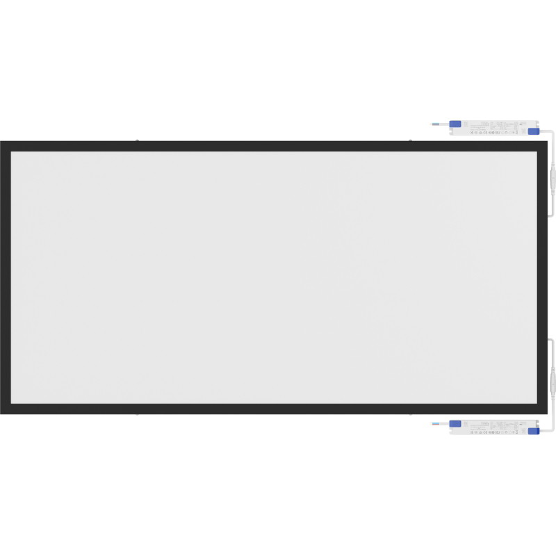 Mexen Brill-S panel sufitowy LED natynkowy 120 x 60 cm, 60W, Neutralna - 4000K, 6600 lm, czarny - L207-120-060-6040-70