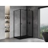 Mexen Mist-F kabina prysznicowa składana prawa 85 x 70 cm, czarna ramka, czarna - 8A6T-085-070-70-70-P