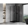 Mexen Mist-F kabina prysznicowa składana prawa 95 x 95 cm, czarna ramka, czarna - 8A6T-095-095-70-70-P