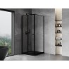 Mexen Mist-F kabina prysznicowa składana lewa 95 x 95 cm, czarna ramka, czarna - 8A6T-095-095-70-70-L