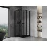 Mexen Mist-F Duo kabina prysznicowa składana 95 x 95 cm, czarna ramka, czarna - 8A6-095L-095P-70-70