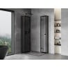 Mexen Mist-F Duo kabina prysznicowa składana lewa 120 x 70 cm, czarna ramka, czarna -  8A6-120L-070P-70-70