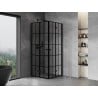 Mexen Mist-F Duo kabina prysznicowa składana 70 x 70 cm, czarna kratka, czarna - 8A6-070L-070P-70-77
