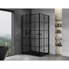 Mexen Mist-F Duo kabina prysznicowa składana lewa 95 x 70 cm, czarna kratka, czarna -  8A6-095L-070P-70-77