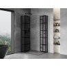 Mexen Mist-F Duo kabina prysznicowa składana lewa 110 x 70 cm, czarna kratka, czarna -  8A6-110L-070P-70-77