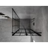 Mexen Mist-F kabina prysznicowa składana prawa 70 x 70 cm, czarna kratka, czarna - 8A6T-070-070-70-77-P