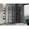 Mexen Mist-F kabina prysznicowa składana prawa 70 x 90 cm, czarna kratka, czarna - 8A6T-070-090-70-77-P