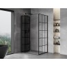 Mexen Mist-F kabina prysznicowa składana lewa 100 x 80 cm, czarna kratka, czarna - 8A6T-100-080-70-77-L