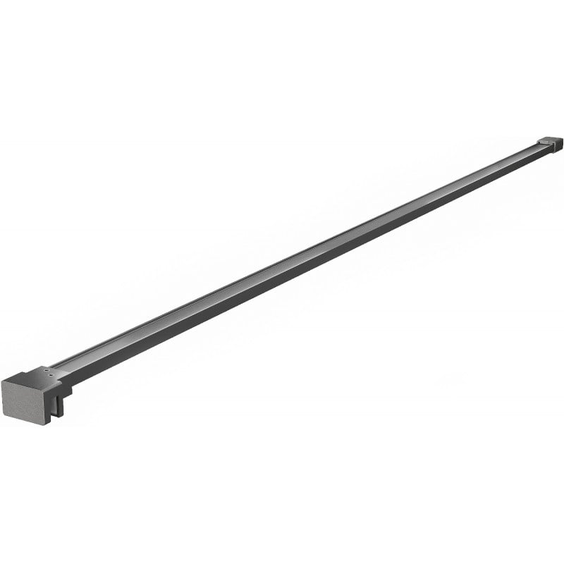 Mexen wspornik prosty do ścianki prysznicowej 10 mm, gun gray szczotkowany - 830-10-66